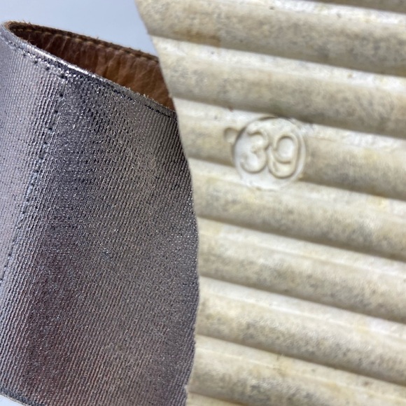 Miz Mooz Dasha Metallic Leather Platform Slingback Sandals - Picture 12 of 13